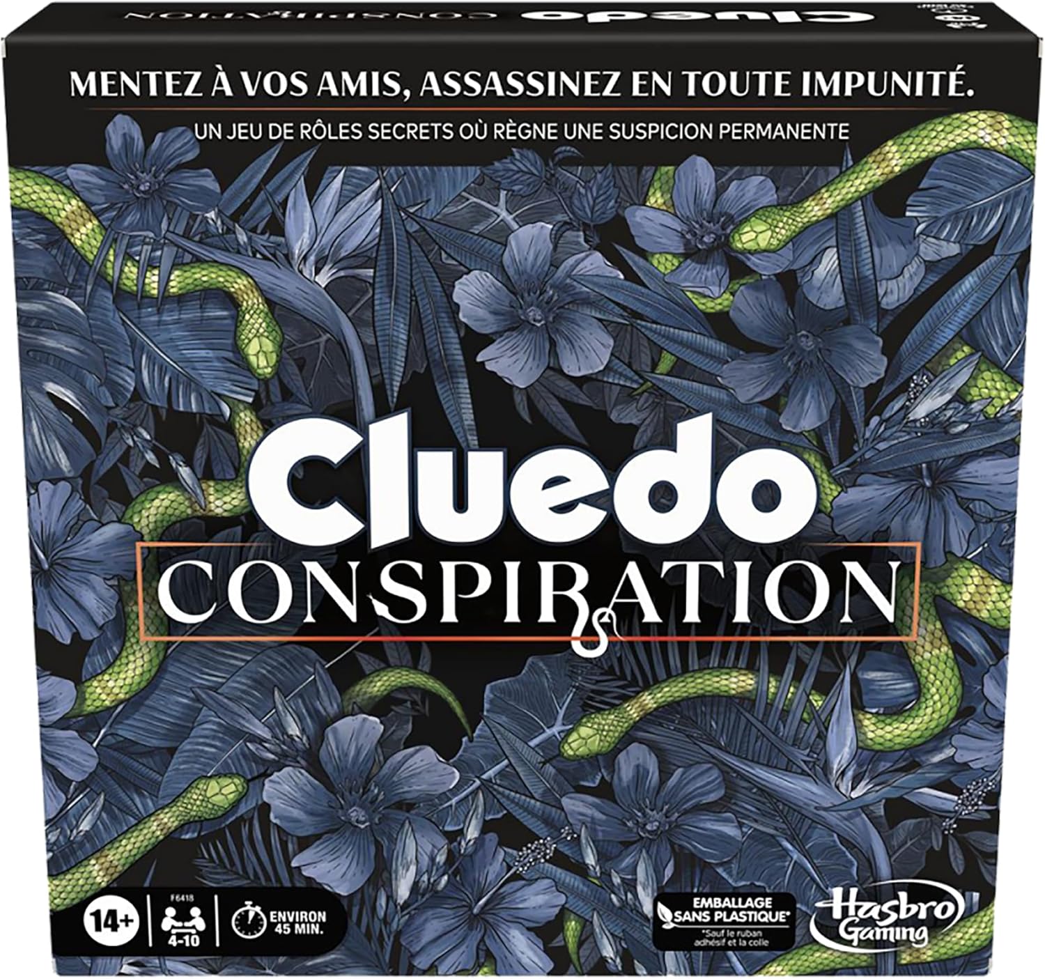 Hasbro Gaming Cluedo Conspiration, Board Game for Teens and Adults, Secret Role Games, 4-10 Players, Survey Games