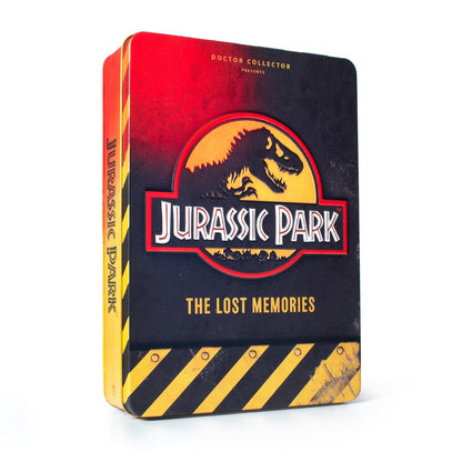Jurassic Park The Lost Memories Collectible Tin Box Set, Official Collectible Edition with Exclusive Accessories in Metal Box