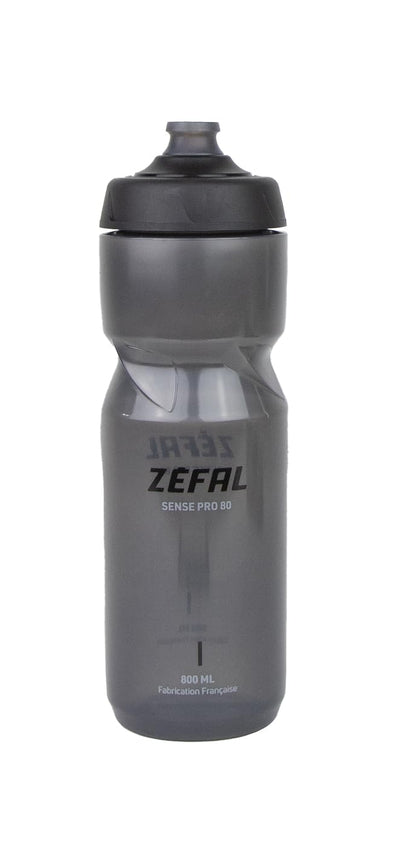 ZEFAL Sense Pro 80 Premium Bicycle Water Bottle, Smoked Black (Black/Grey), 800 ml