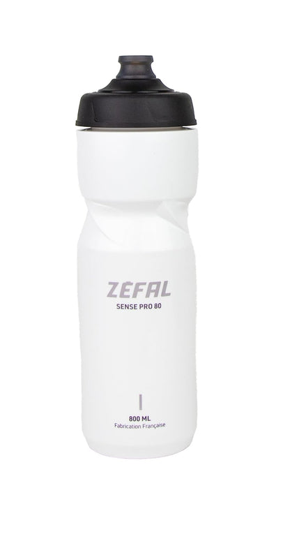 ZEFAL Sense Pro 80 Premium Bicycle Water Bottle, White (Double Grey), 800 ml