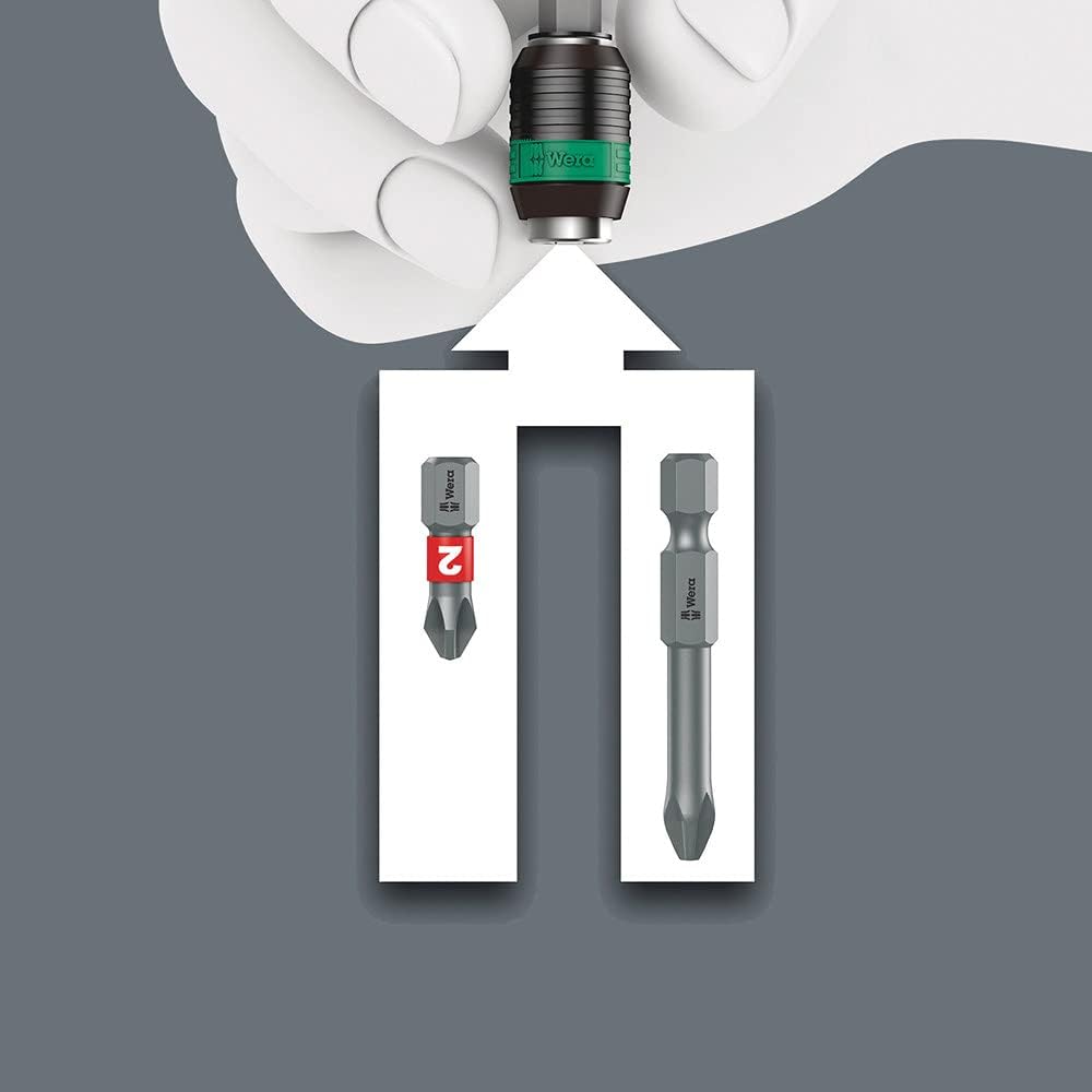 Wera 889/4 Universal Rapidaptor Bit Holder, 1/4" Drive x 100 mm, 05052504001