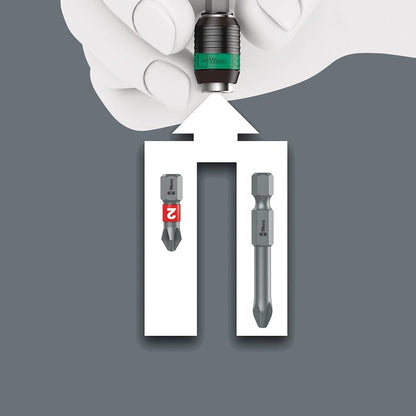 Wera 889/4 Universal Rapidaptor Bit Holder, 1/4" Drive x 100 mm, 05052504001