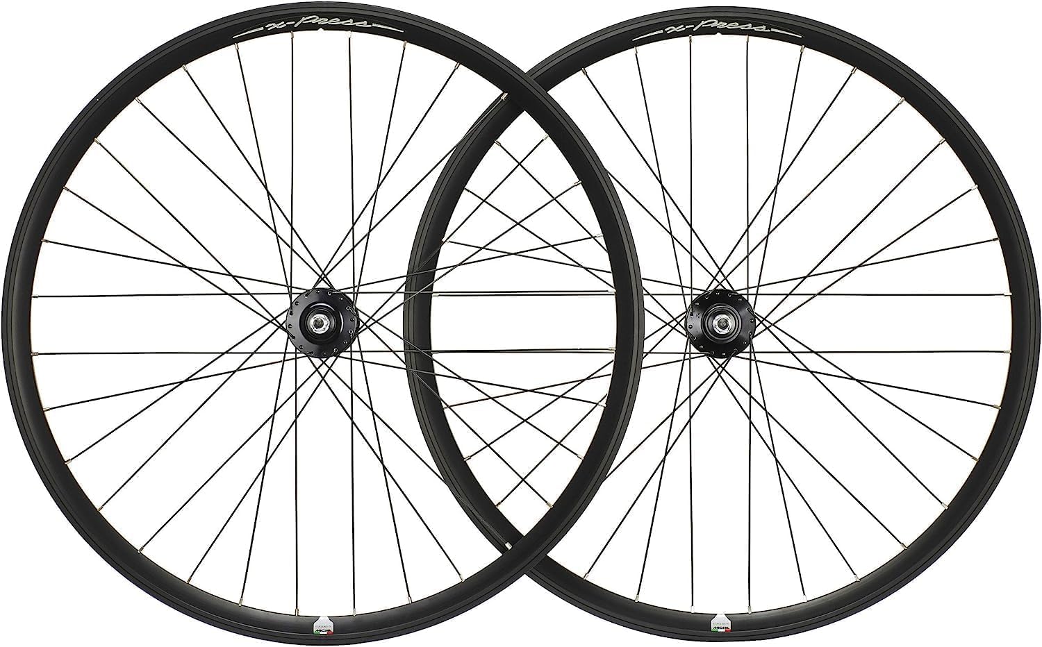 MICHE X-Press Track/Single Speed Wheelset, 622-15C, Black, Clincher