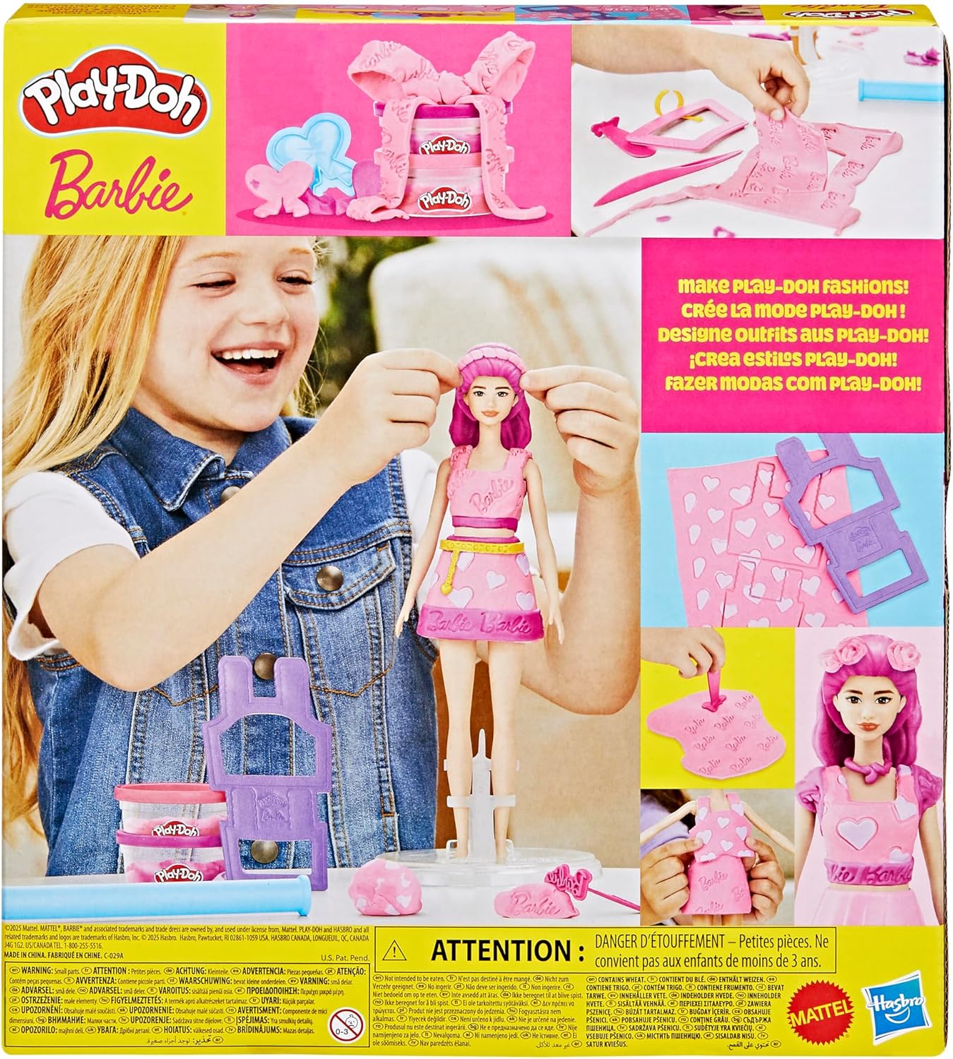 Play-Doh Barbie Hearts and Hair Doll Set