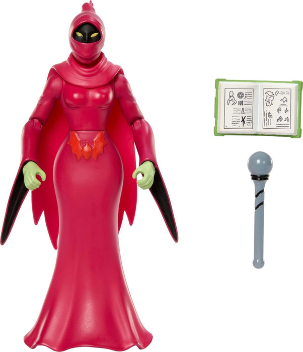 Masters of the Universe Origins - Tessitrice d'ombre Cartoon Collection, action figure dalla serie MOTU anni '80, strega con mantello e bacchetta magica, giocattolo da collezione, 6+ anni, JBM96