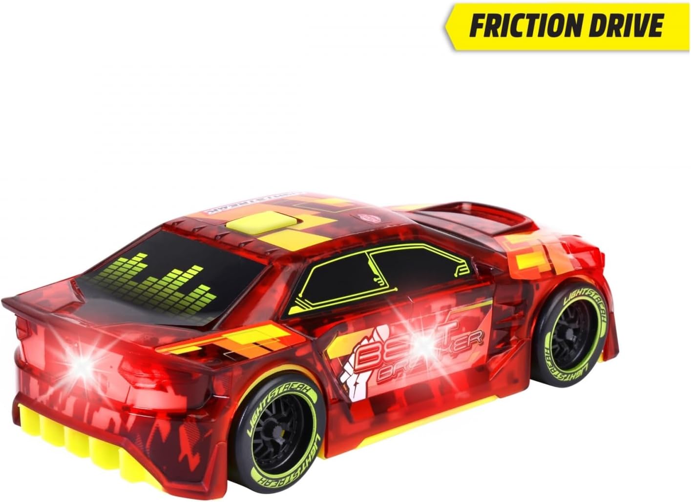 Dickie Toys - BEAT BREAKER TOY CAR with Light Change & Music - Streets N BEATZ Car with Friction Motor 20 cm Includes Batteries Toy for Children from 3 Years