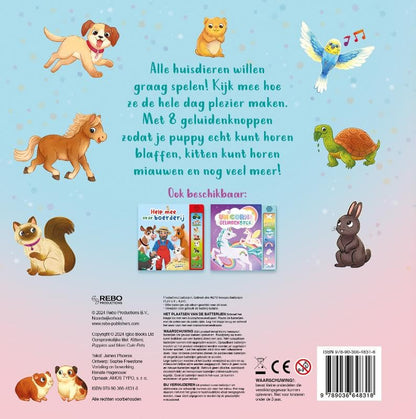 Kittens, puppy's en andere schattige huisdieren - 8-geluidenboek