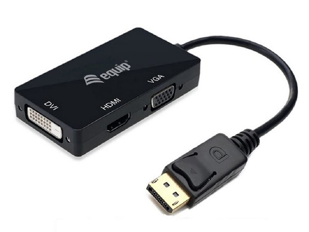 Equip Displayport->Hdmivgadvi Adapter Stbu Schwarz