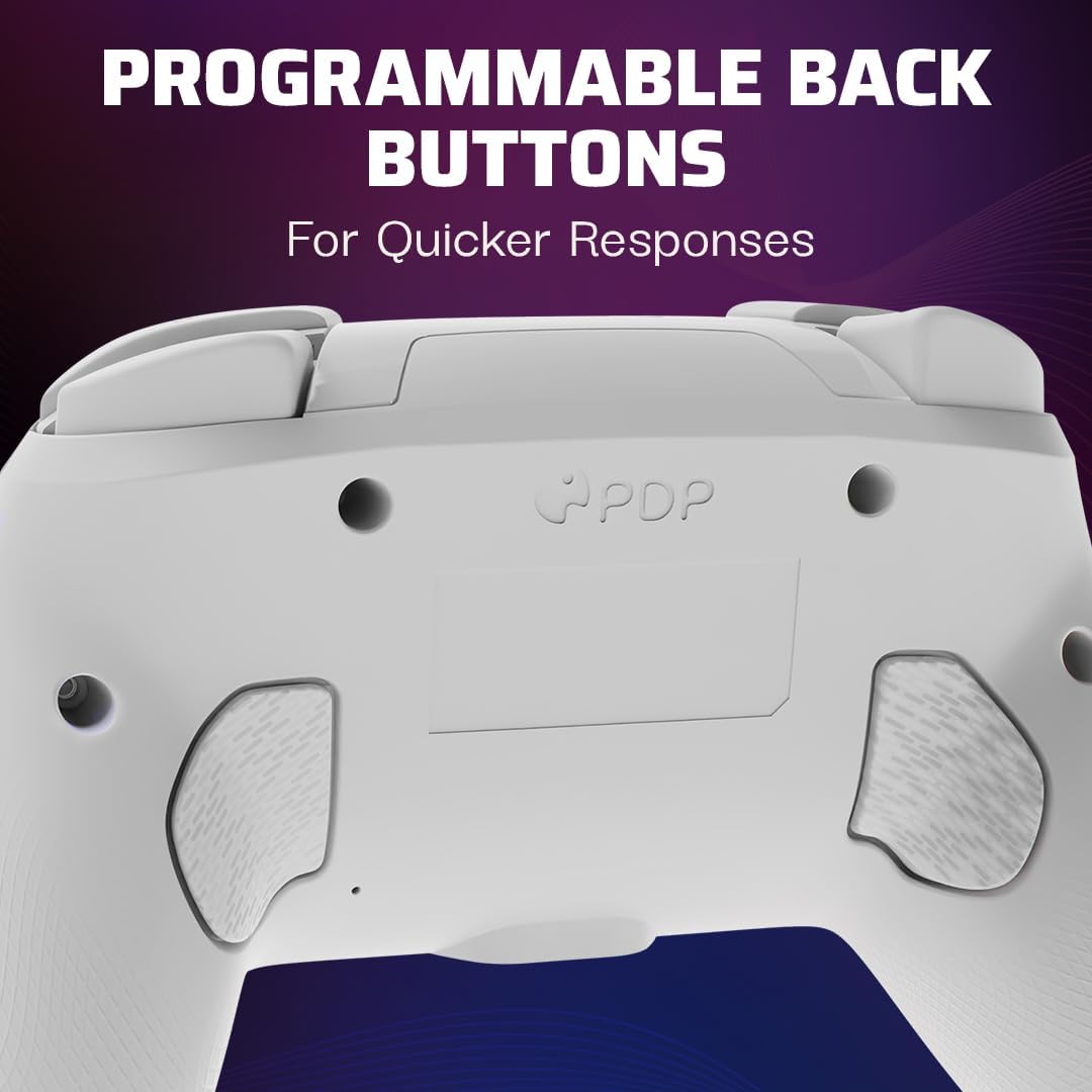 PDP Afterglow Wave Wireless Pro Controller with Full Motion for Nintendo Switch, Nintendo Switch - OLED Model, 8 RGB LED Lighting Zones, 30 Foot Range, 20 Hour Rechargeable Battery White