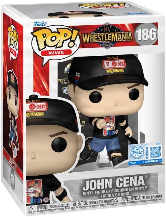 POP John Cena Funko Original 186 (with Plastic Protection