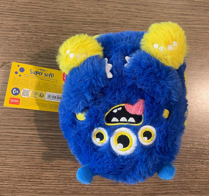 Legami - Super Soft Plush Monster Theme Mini Size with Customisable ID Card Free Standing 14x15x12cm