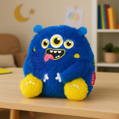Legami - Super Soft Plush Monster Theme Mini Size with Customisable ID Card Free Standing 14x15x12cm