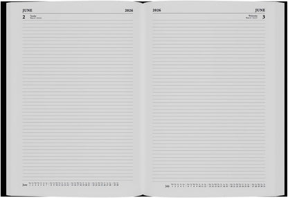 Collins - Desk - 2026 12 Month Calendar Year Planner, Day-To-Page Diary, A4 Hard Cover - Black (44.99-26
