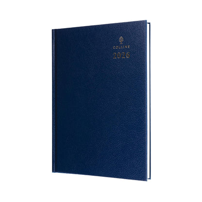 Collins - Desk - 2026 12 Month Calendar Year Planner, Day-To-Page Diary, A4 Hard Cover - Blue (44.60-26