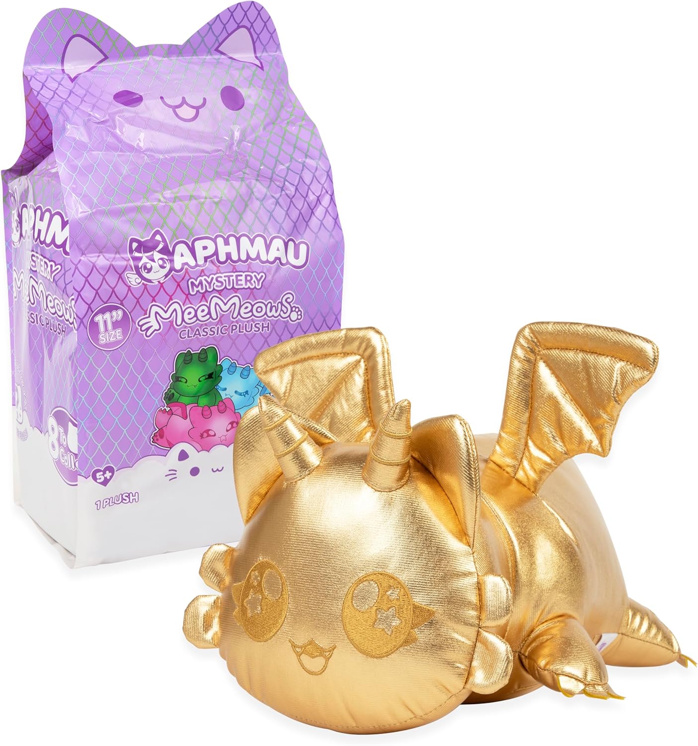 Aphmau MeeMeows 11” Classic Mystery Plush, Dragon, Plush Mystery Box, Blind Box, 1 of 8 Possible Dragon MeeMeows, Official Merch