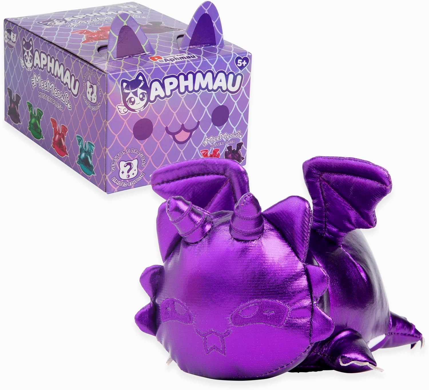 Aphmau 6” MeeMeow Mystery Plush – Dragons, Blind Box, 1 of 8 Possible, Fun Dragon MeeMeows, Official Merch