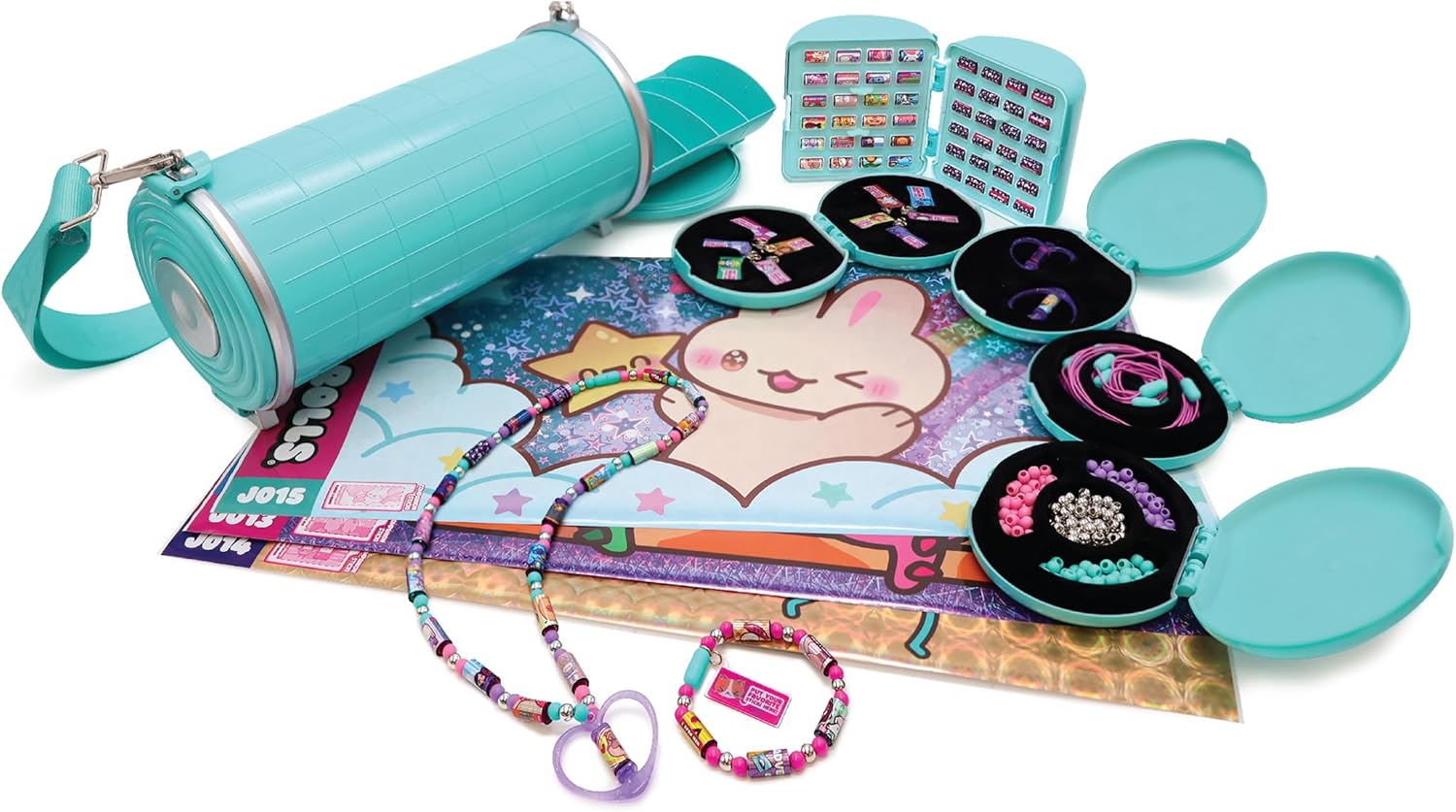 Sticki Rolls Sticki Rolluxe Series 2 - Glam Handbag + Craft Kit, Includes 3 Jumbo Stickies, Supplies for 10 Bracelets & 2 Pendants