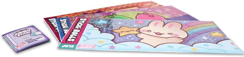 Sticki Rolls Jumbo Stickies, Giant Re-Stickable Foil Stickers, Unique Kawaii Designs, Collectible Wall Décor for Kids Ages 5+