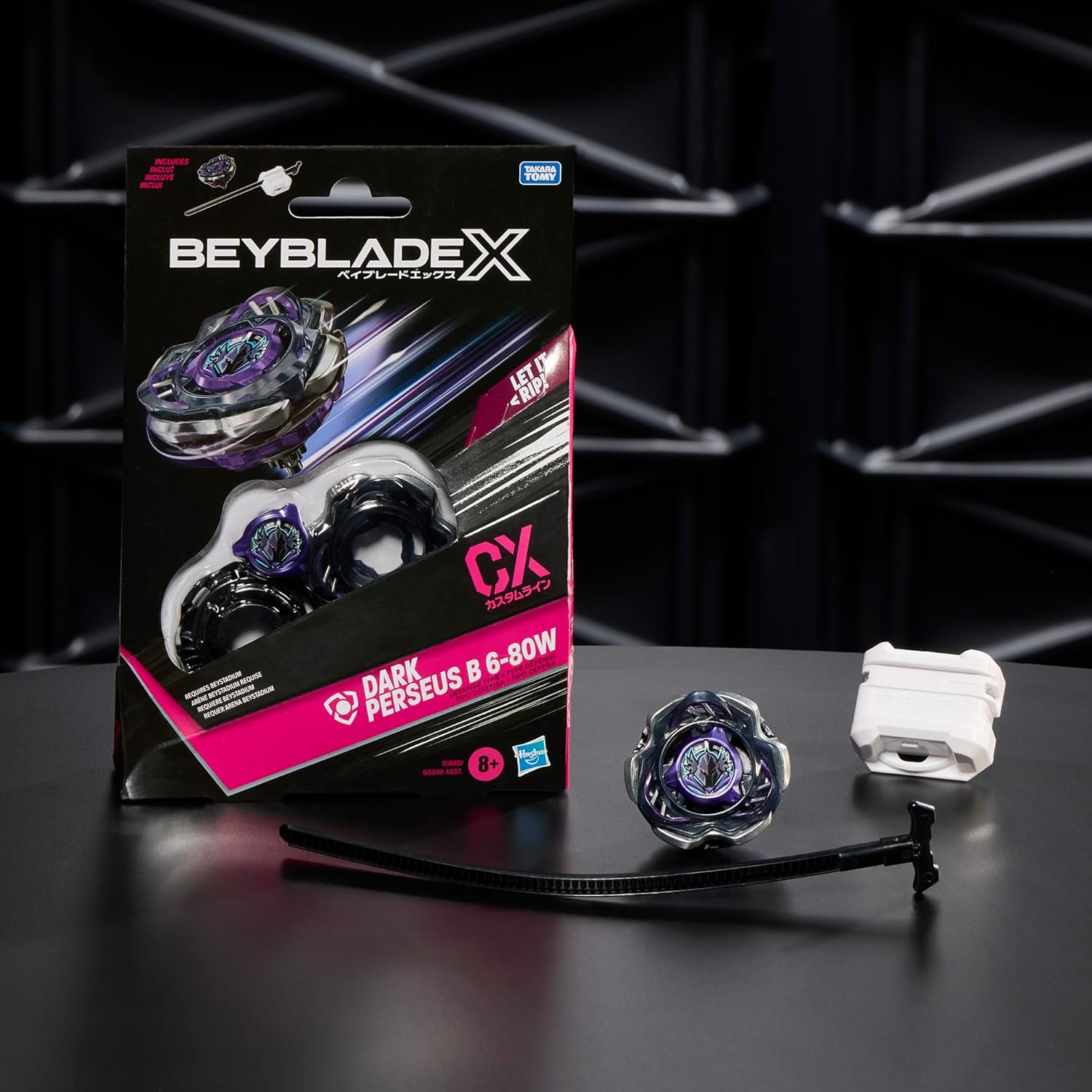 Beyblade X Dark Perseus B 6-80W CX Starter Pack Top and Launcher