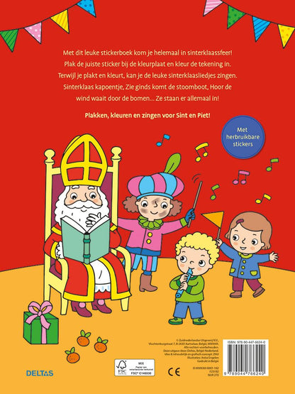 Kleur- en stickerboek Sinterklaasliedjes