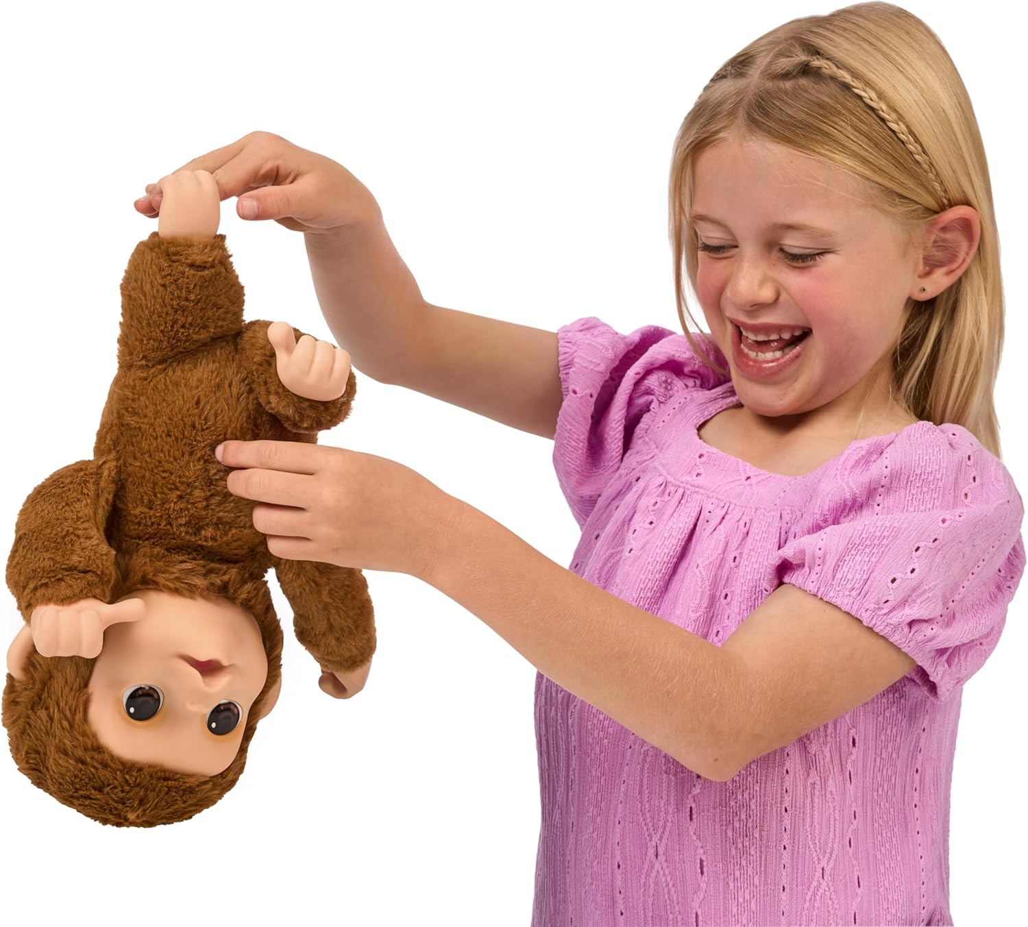Little Live Pets My Baby Monkey 'Mango' with Bottle - Cuddly and Soft Interactive Animal Toy Playset for Children 4+ - More Than 50 Sounds and Reactions