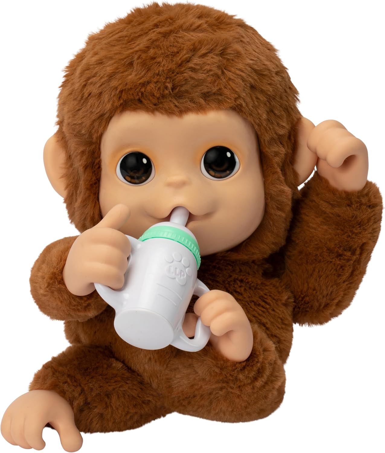 Little Live Pets My Baby Monkey 'Mango' with Bottle - Cuddly and Soft Interactive Animal Toy Playset for Children 4+ - More Than 50 Sounds and Reactions