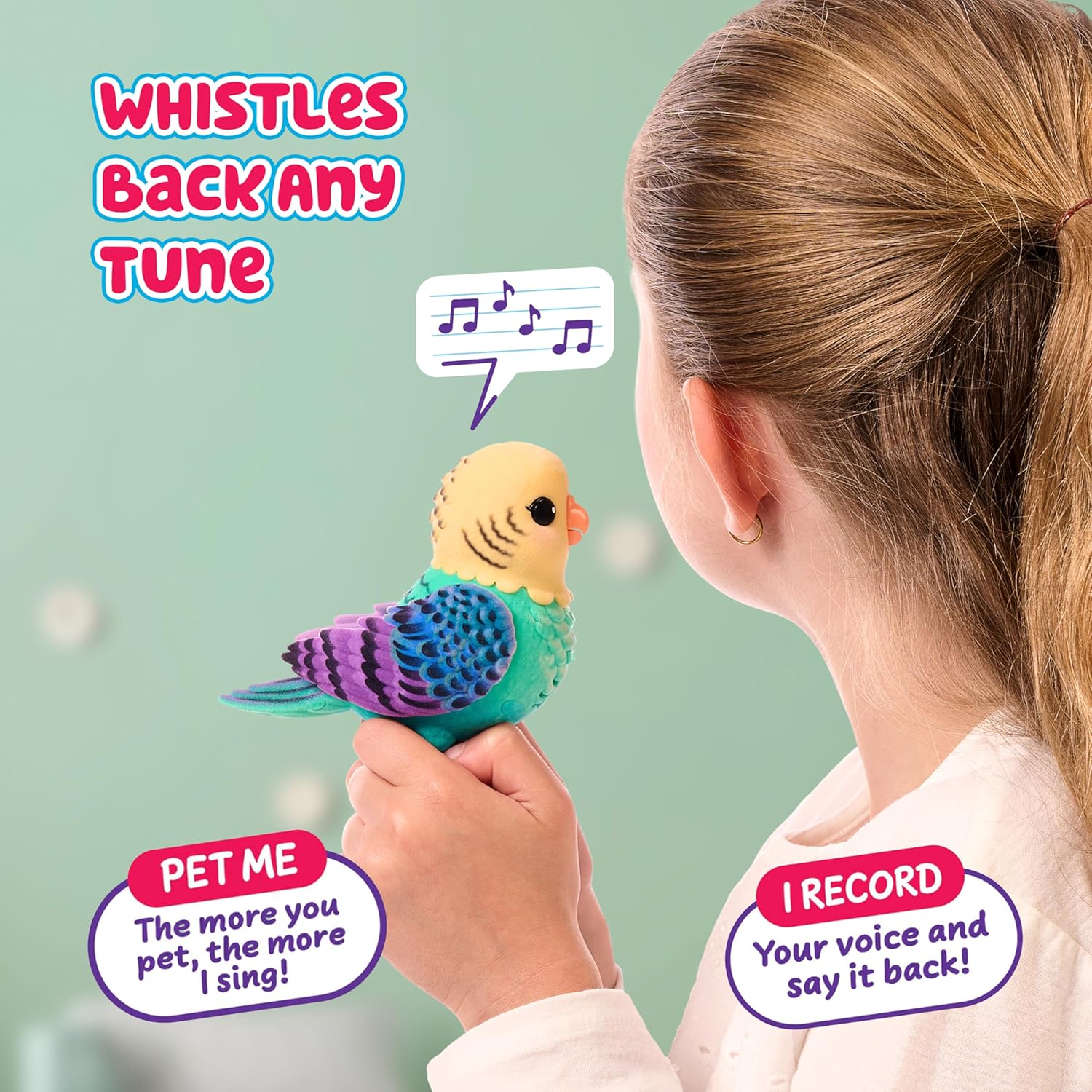 Little Live Pets My Really Real Bird & Cage - Indie, interactieve, realistische huisdiervogel, 20+ geluiden en reacties (25cm/9,8in kooi, 10,9cm/4,3in vogel), opnamen en herhalingen of fluitjes terug