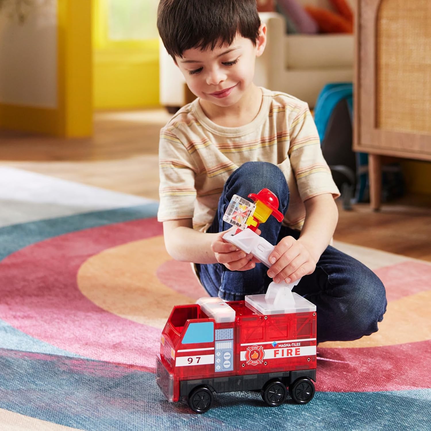 Magna Tiles - Fire Stationa???????? 50 Piece Set (90359)