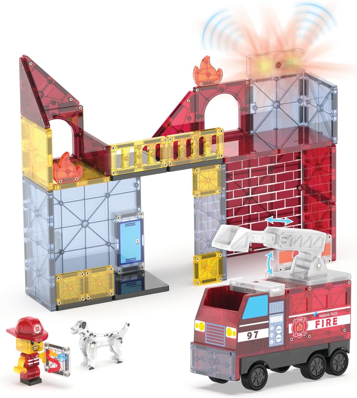 Magna Tiles - Fire Stationa???????? 50 Piece Set (90359)