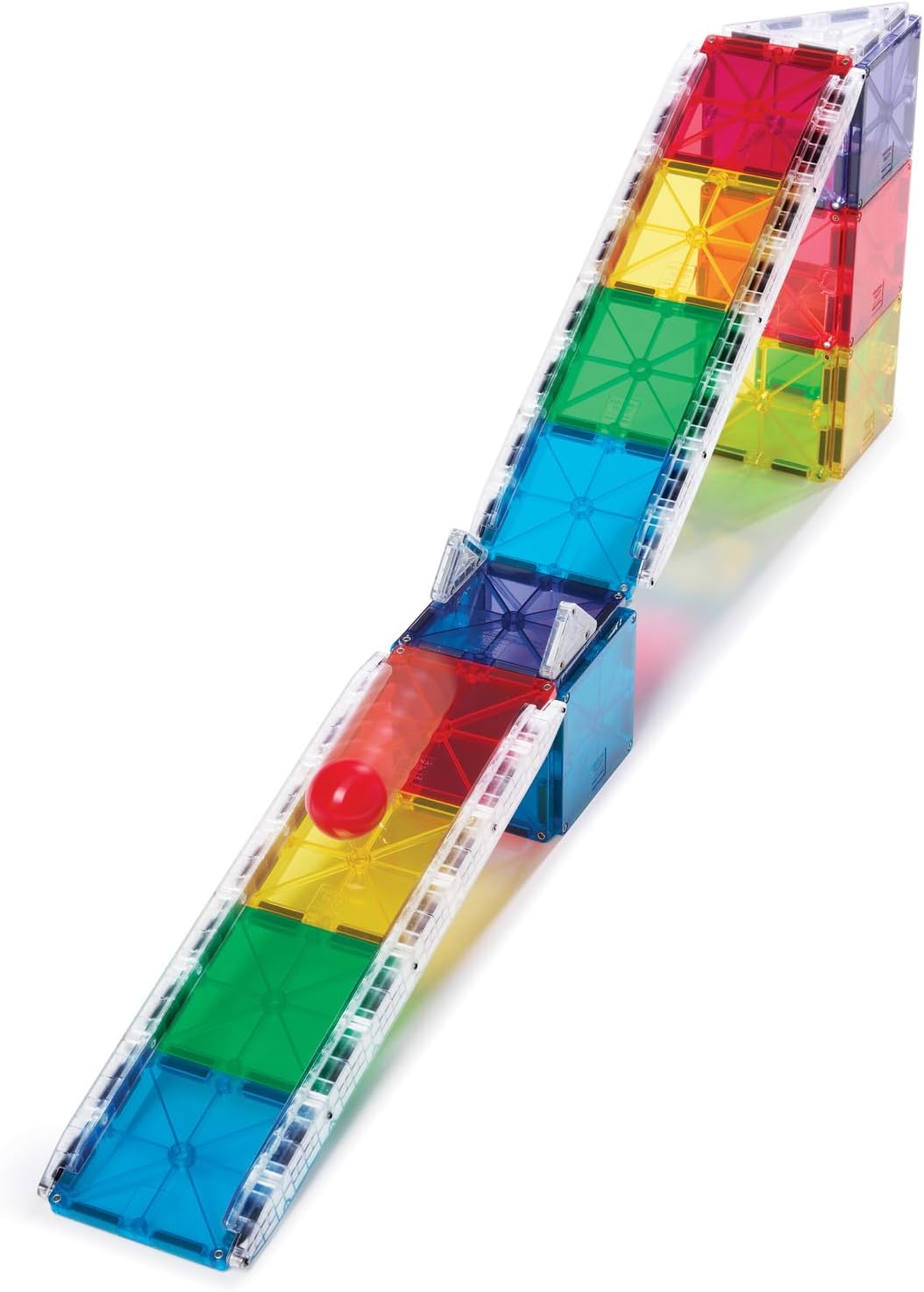 MAGNA-TILES® Rail Racers 33-delige magnetische bouwset, het originele magnetische bouwmerk