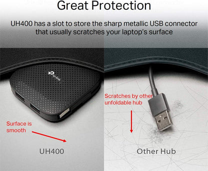 TP-Link USB 3.0 4 Port Portable Data Hub for Mac, iMac, MacBook Pro Air, Ultrabook, Compatible with Windows, Mac OS X and Linux systems (UH400