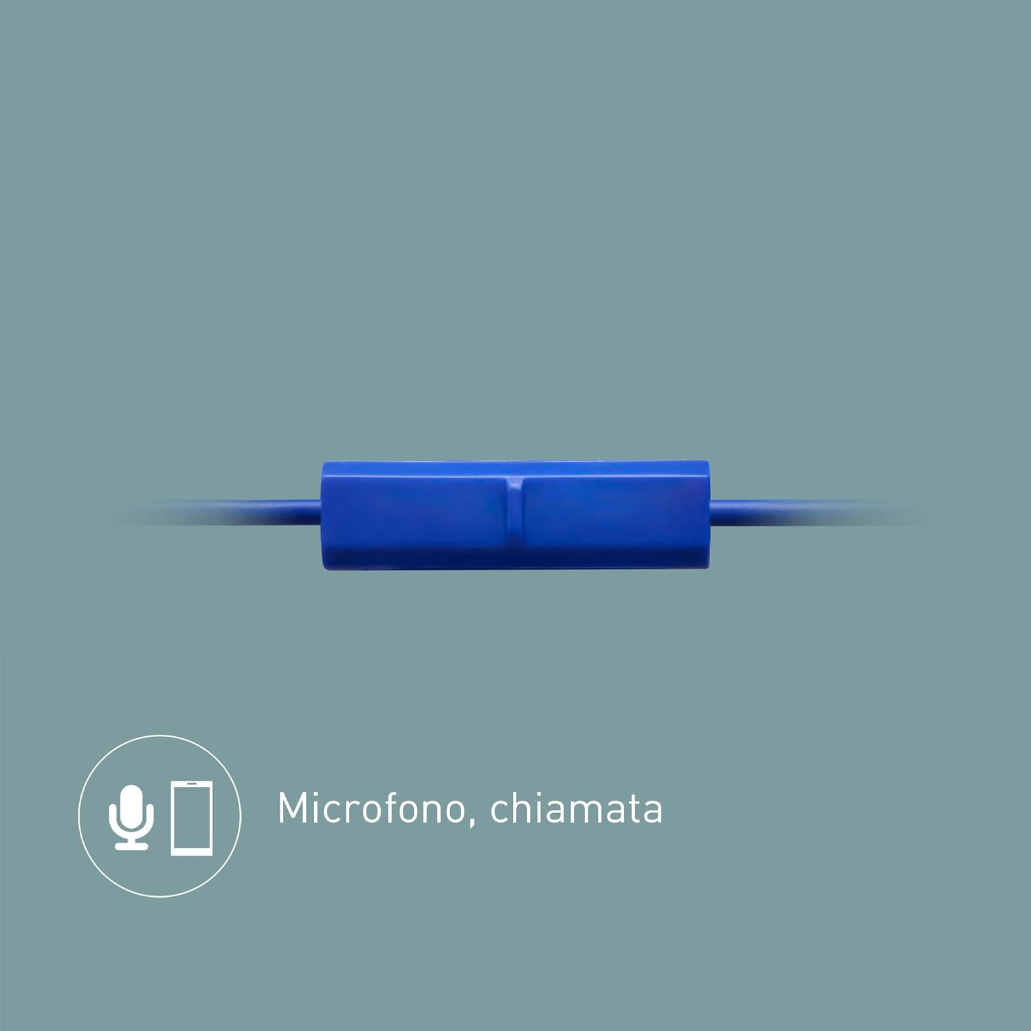 Panasonic RP-TCM115 Auricolari In-Ear Ergonomici, Driver da 9 mm, Bassi Potenti, Microfono in Linea, Compatibili con Smartphone, Cavo da 1,2 m, Blu