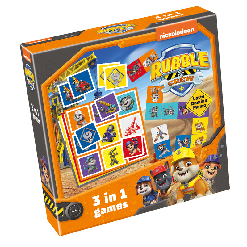 Tactic Rubble & Crew 3 in 1 Lotto, Domino, Memo 15 min Board game Multi-genre