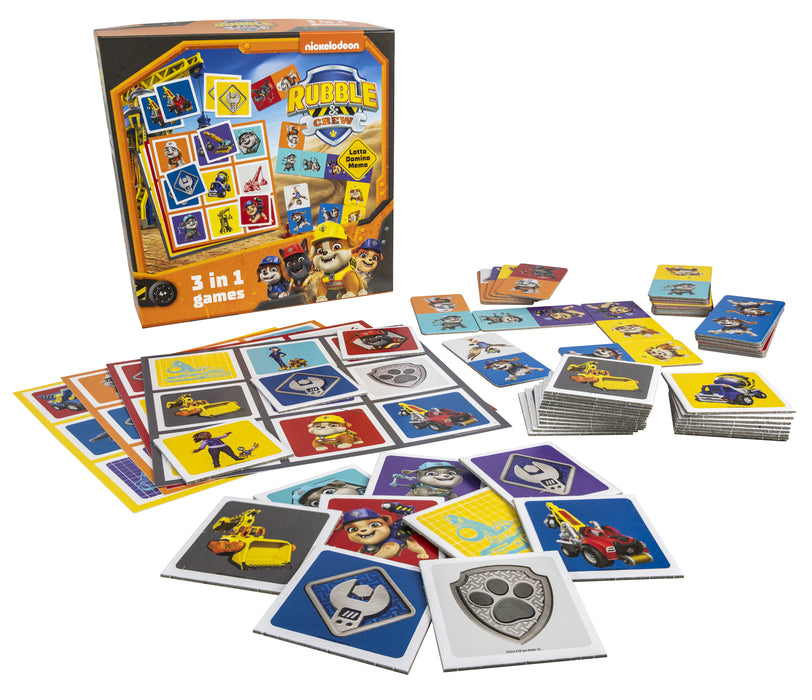 Tactic Rubble & Crew 3 in 1 Lotto, Domino, Memo 15 min Board game Multi-genre