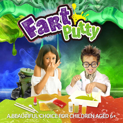 WILD! Science - FART PUTTY - DIY Slime Kit for Kids Age 6+, Make Your Own Slime Kit with Safe, Non-Toxic Ingredients, Science Kits for Kids, Slime Party Bag Fillers, or STEM Toy