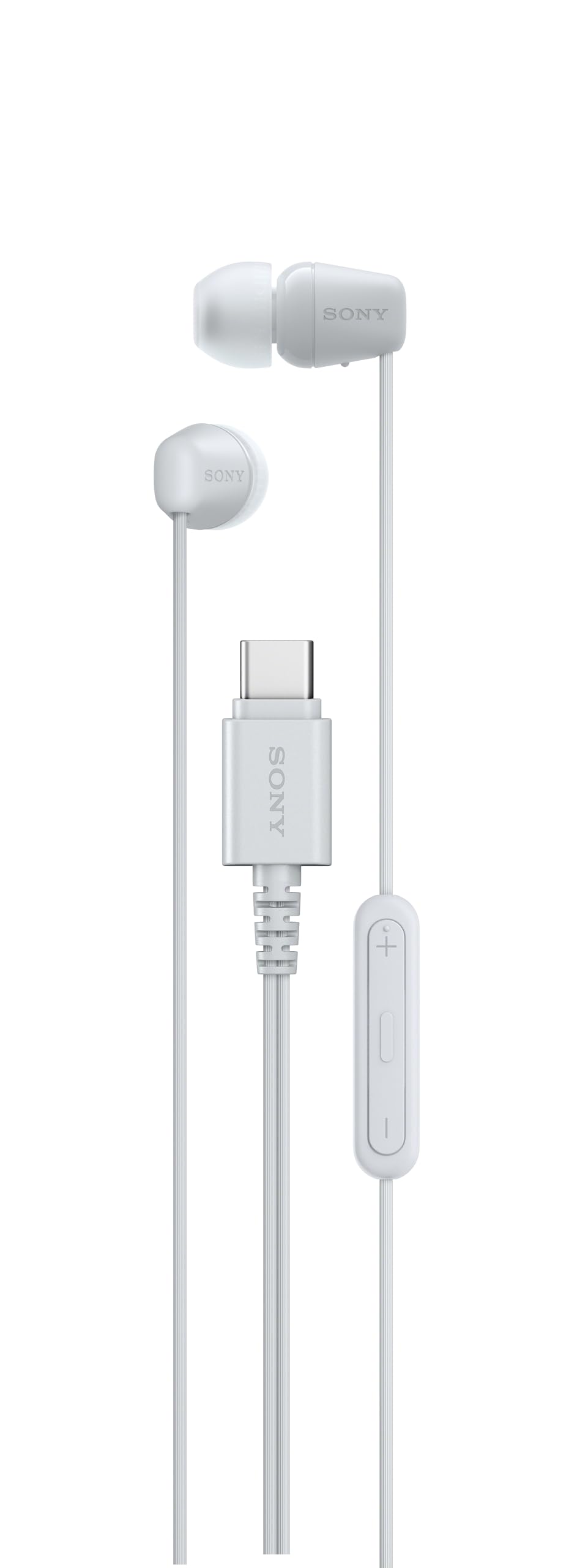 Sony IER‑EX15C USB‑C Wired Earbuds with Mic – Lightweight In‑Ear Headphones for Android, iPhone, Laptop & PC – Tangle‑Free Cable, Clear sound – Perfect for Travel & Everyday Use – White