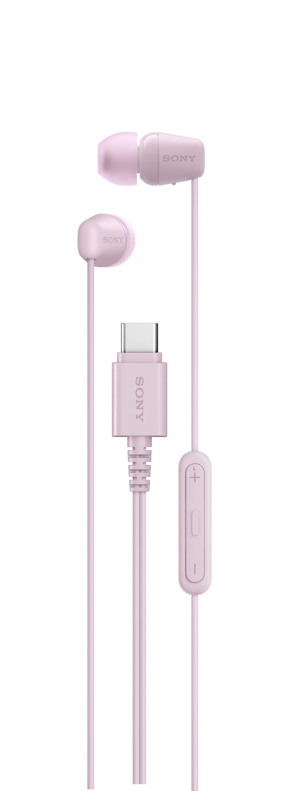 Sony IER‑EX15C USB‑C Wired Earbuds with Mic – Lightweight In‑Ear Headphones for Android, iPhone, Laptop & PC – Tangle‑Free Cable, Clear sound – Perfect for Travel & Everyday Use – Pink