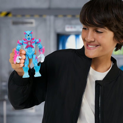 MrBeast Lab Hyper Fusion Mutators, Experiment & Create The Lightning Panther, Add Mutation Fluid, Press The Fingerprint Scanner & Reveal The Panther, Over 20 Points Of Articulation, Collect All 3