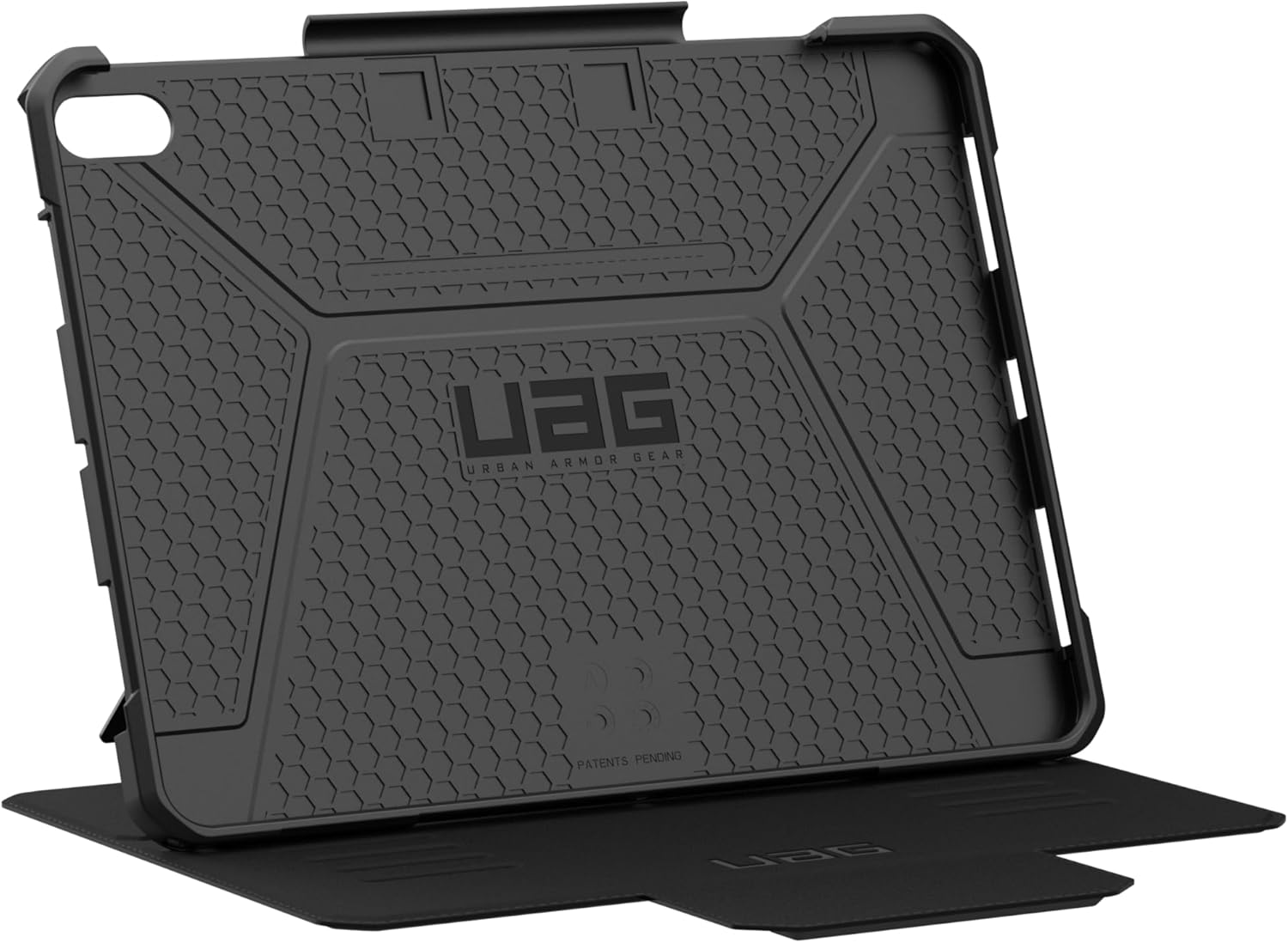 URBAN ARMOR GEAR UAG Designed for iPad Air 11" Case (6th/7th Gen 2024-2025) M3 A3266 A3267 - Rugged Auto Sleep/Wake Folio Cover w/Pencil Holder & Multi-Angle Adjustable Stand, Metropolis SE Black