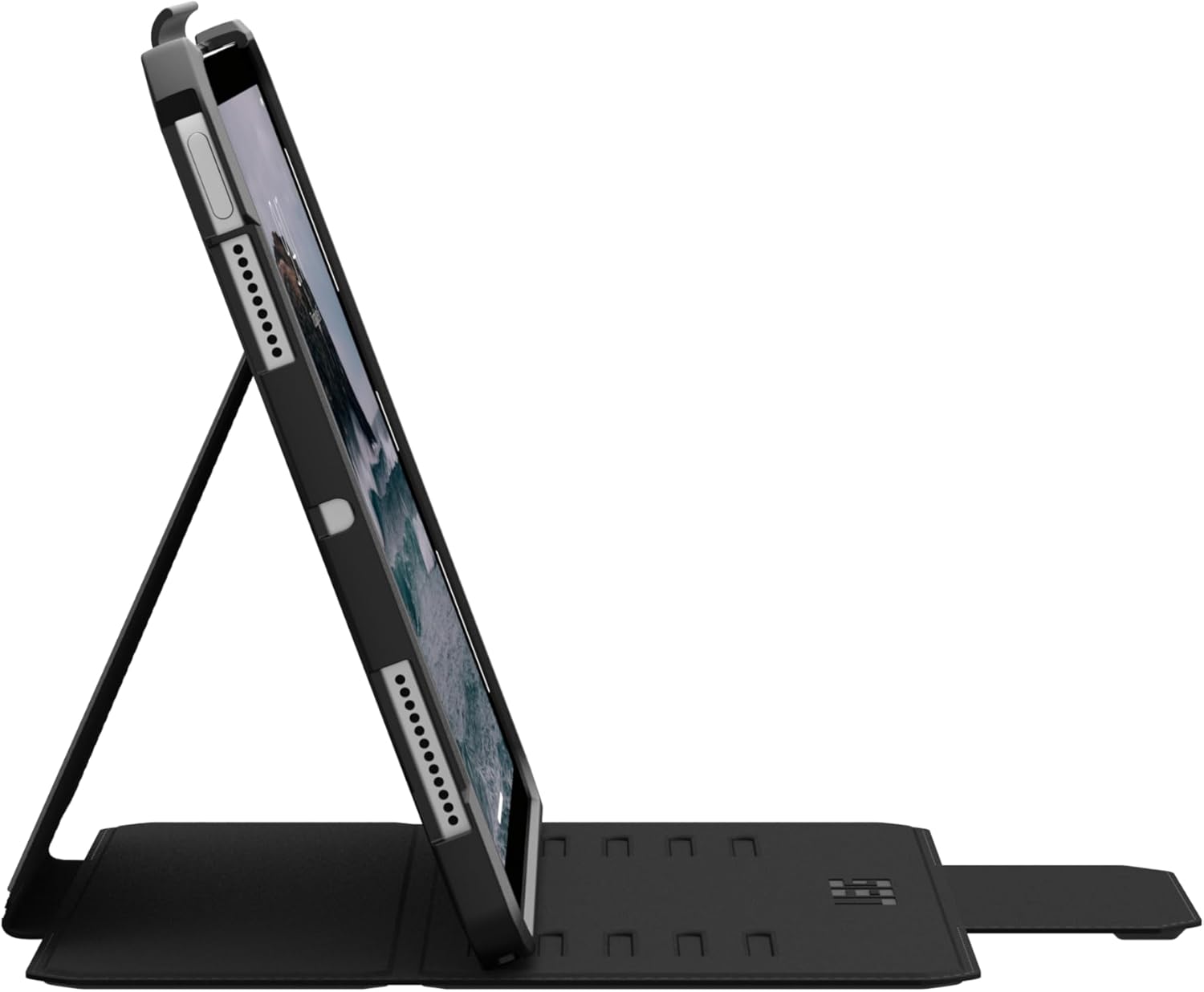 URBAN ARMOR GEAR UAG Designed for iPad Air 11" Case (6th/7th Gen 2024-2025) M3 A3266 A3267 - Rugged Auto Sleep/Wake Folio Cover w/Pencil Holder & Multi-Angle Adjustable Stand, Metropolis SE Black