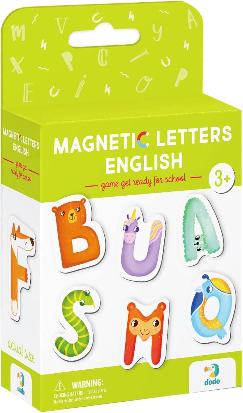 Ready to School! 26 Magnetic English Letters drawn as an Animals for Kids 3 year olds and up Dodo Perfect Educational Detailed Gift for Boys and Girls