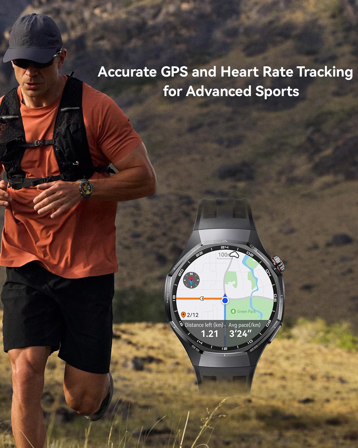 HUAWEI WATCH GT 6 Pro GPS 46mm Smart Watch, 1.47''AMOLED Touchscreen, up to 21 days battery life, Pro-level Cycling, 100+ Sports Mode, iOS & Android, ECG Analysis, All-day Health Monitoring, Black