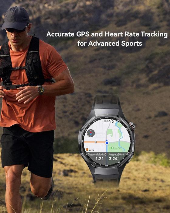 HUAWEI WATCH GT 6 Pro GPS 46mm Smart Watch, 1.47''AMOLED Touchscreen, up to 21 days battery life, Pro-level Cycling, 100+ Sports Mode, iOS & Android, ECG Analysis, All-day Health Monitoring, Black