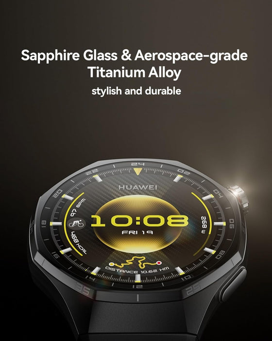 HUAWEI WATCH GT 6 Pro GPS 46mm Smart Watch, 1.47''AMOLED Touchscreen, up to 21 days battery life, Pro-level Cycling, 100+ Sports Mode, iOS & Android, ECG Analysis, All-day Health Monitoring, Black