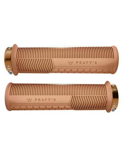 Peaty's Monarch Grips - Mushroom or Knurl/Thick or Thin - Trail Comfort, Durable, Ergonomic Finger Bars, Support Thumb Pad, All Day, All Terrain, Lock on grip MTB Enduro Downhill Ebike Mountain Bike