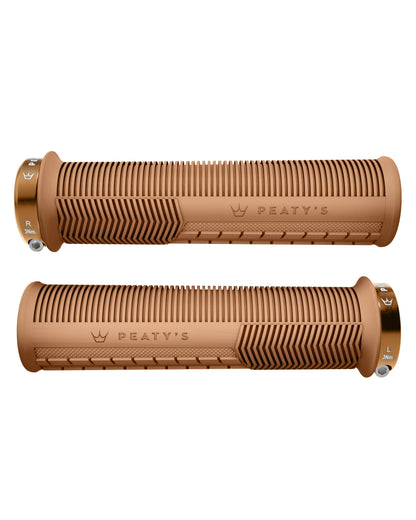 Peaty's Monarch Grips - Mushroom or Knurl/Thick or Thin - Trail Comfort, Durable, Ergonomic Finger Bars, Support Thumb Pad, All Day, All Terrain, Lock on grip MTB Enduro Downhill Ebike Mountain Bike