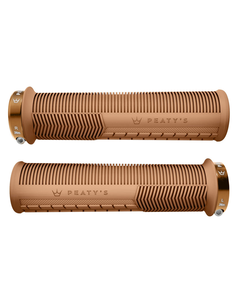 Peaty's Monarch Grips - Mushroom or Knurl/Thick or Thin - Trail Comfort, Durable, Ergonomic Finger Bars, Support Thumb Pad, All Day, All Terrain, Lock on grip MTB Enduro Downhill Ebike Mountain Bike
