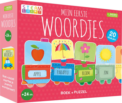Rebo Publishers - Boek en Puzzel - Mijn Eerste Woordjes