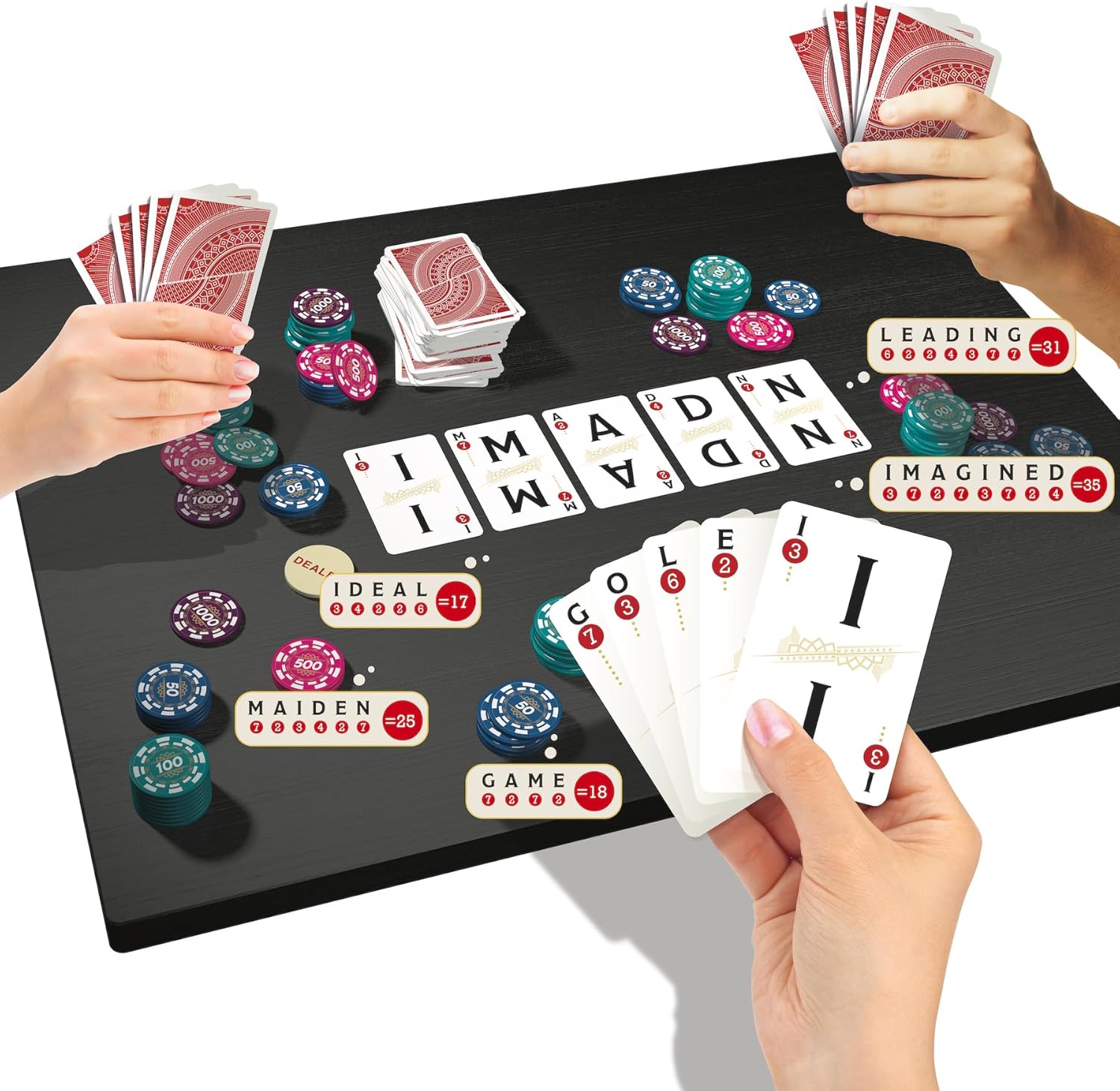Rascals | Word Poker | Party Card Game | Ages 12+ | 2+ Players | 30+ Minutes Playing Time