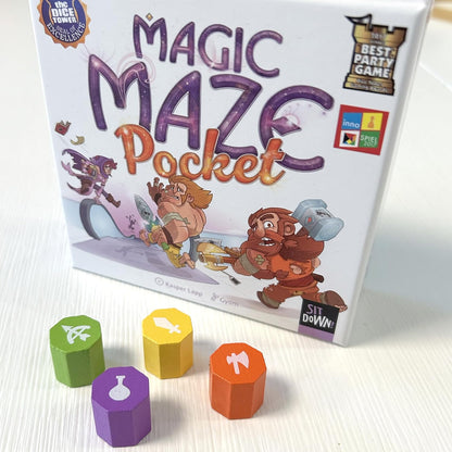 Magic Maze Pocket Multi-Award-Winning Game! Cooperative Real-Time Board Game | Silence · Coordination · Escape · Simultaneous | from Age 8 | 2–8 Players | 15 Minutes | FSC Components